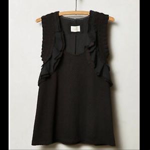 Anthropologie tank with ruffles